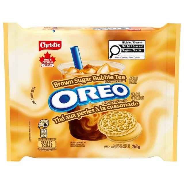 Oreo Brown Sugar Bubble Tea Flavoured Cookies (Canada, 263g)