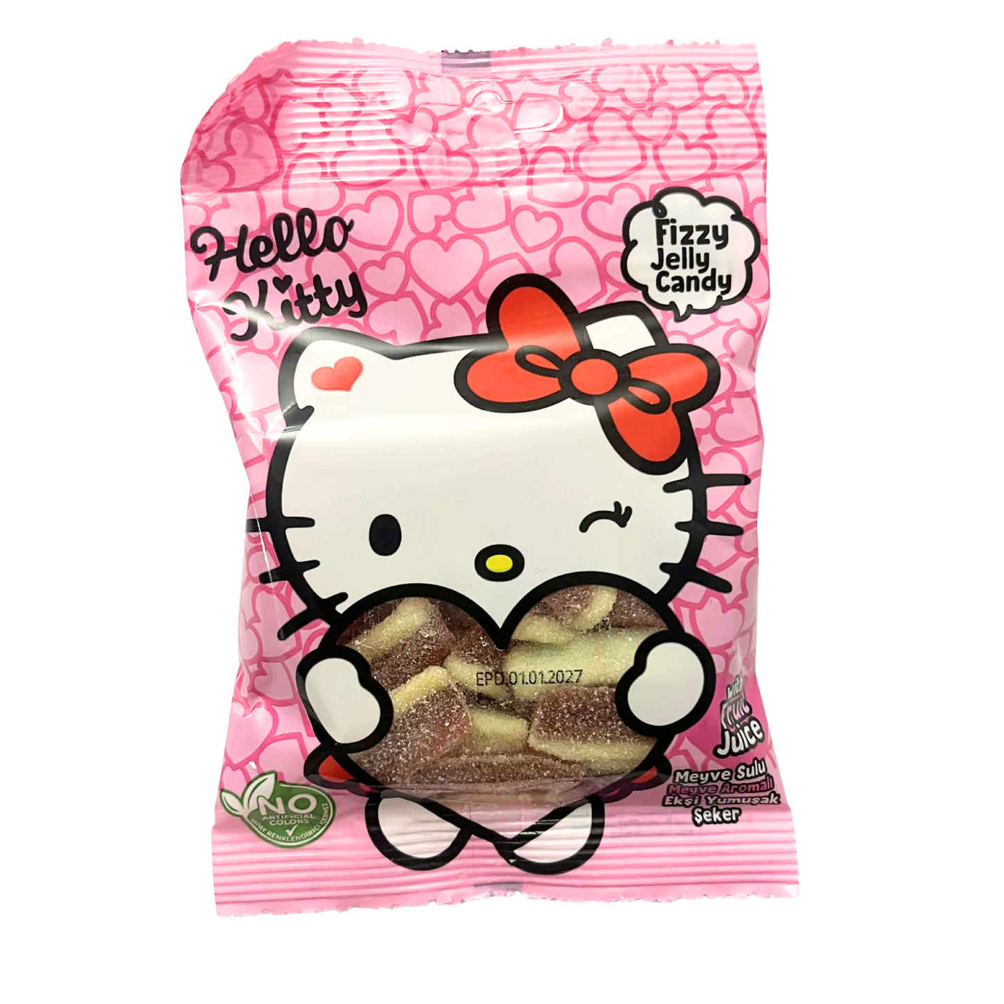Hello Kitty Watermelon Fizzy Jelly Gummies (Türkiye, 80g)