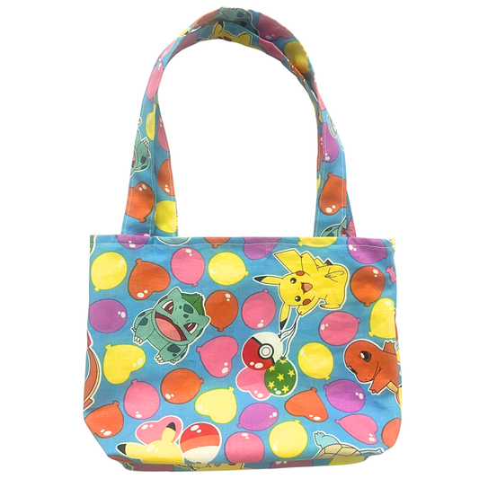 Pokémon Handmade Kawaii Mini Tote Bag – Original Starters Print